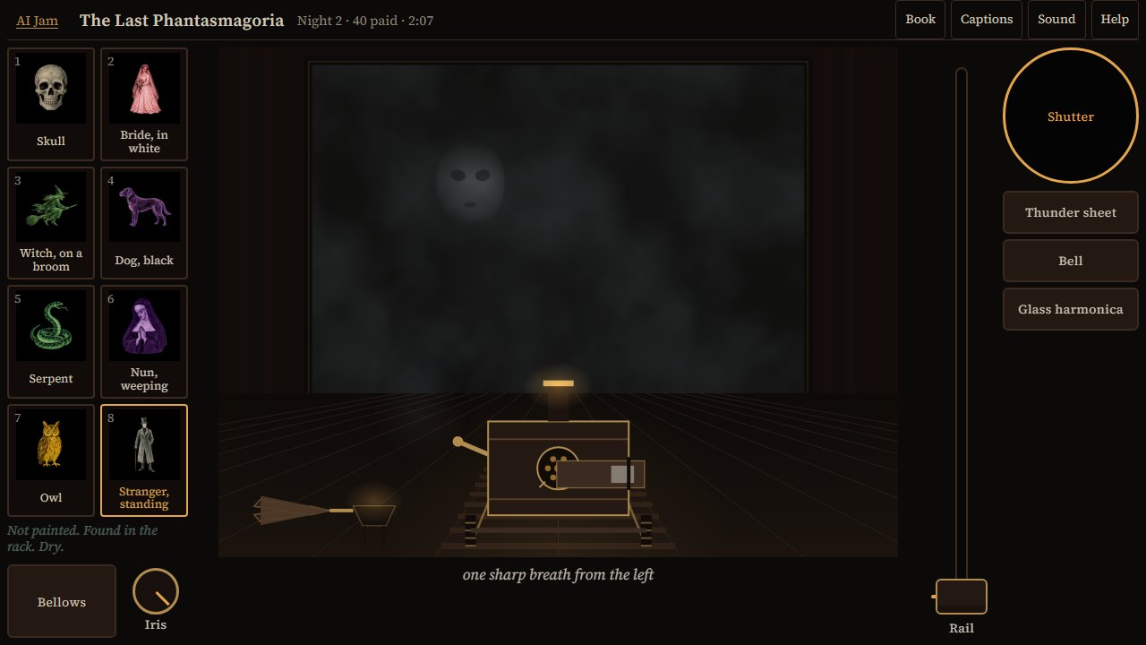 A face flickering in the smoke while the shutter is shut.