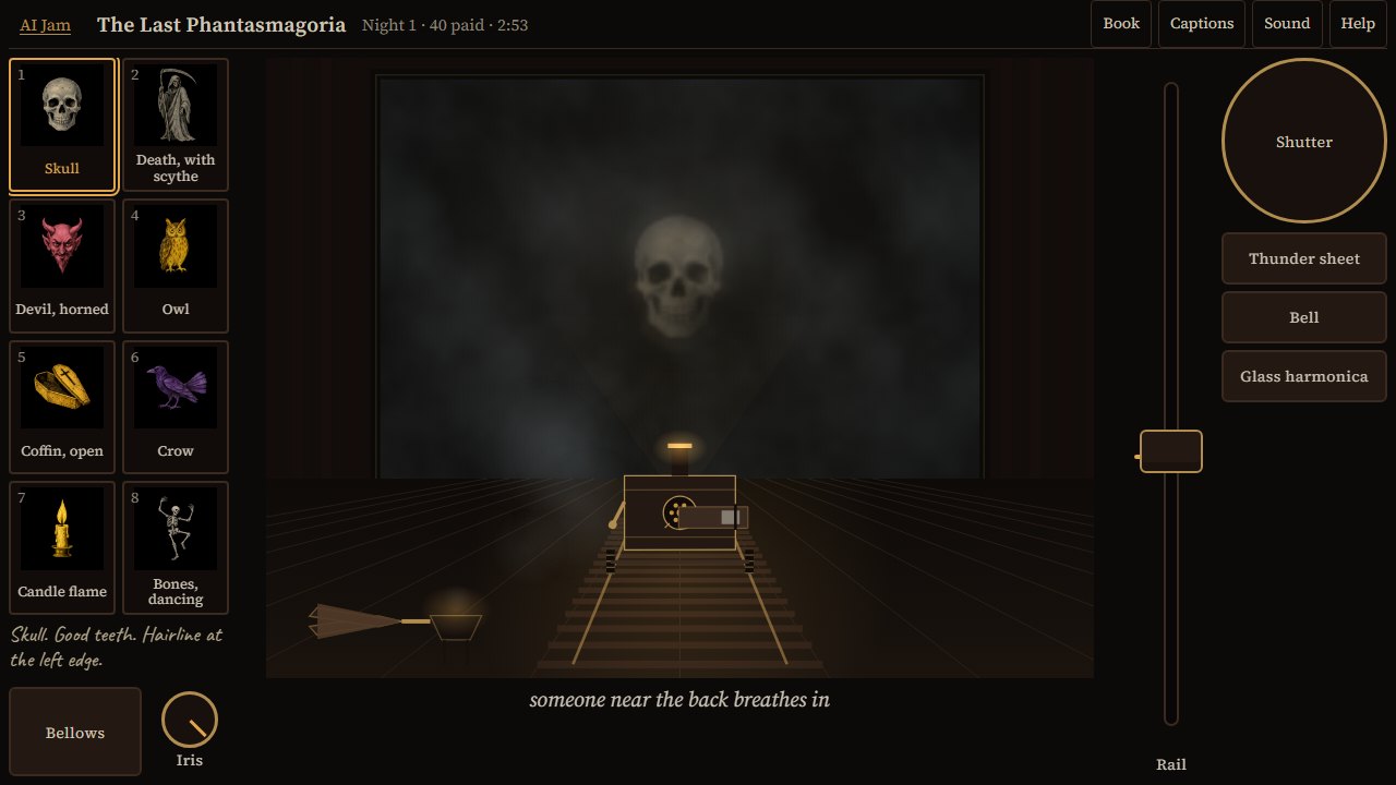 Roll the lantern forward slowly; the skull swells.